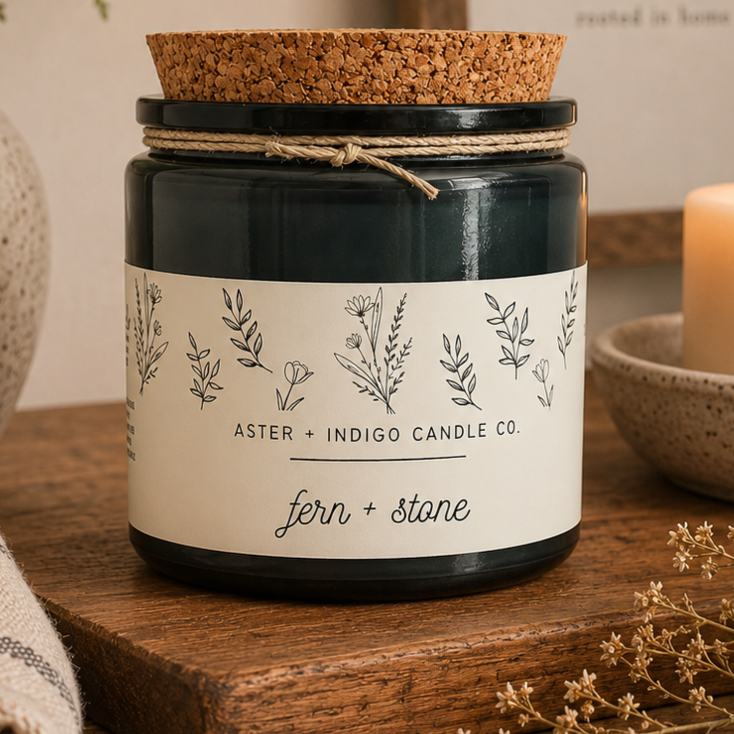 PRE-ORDER Fern + Stone Non-Toxic Candle