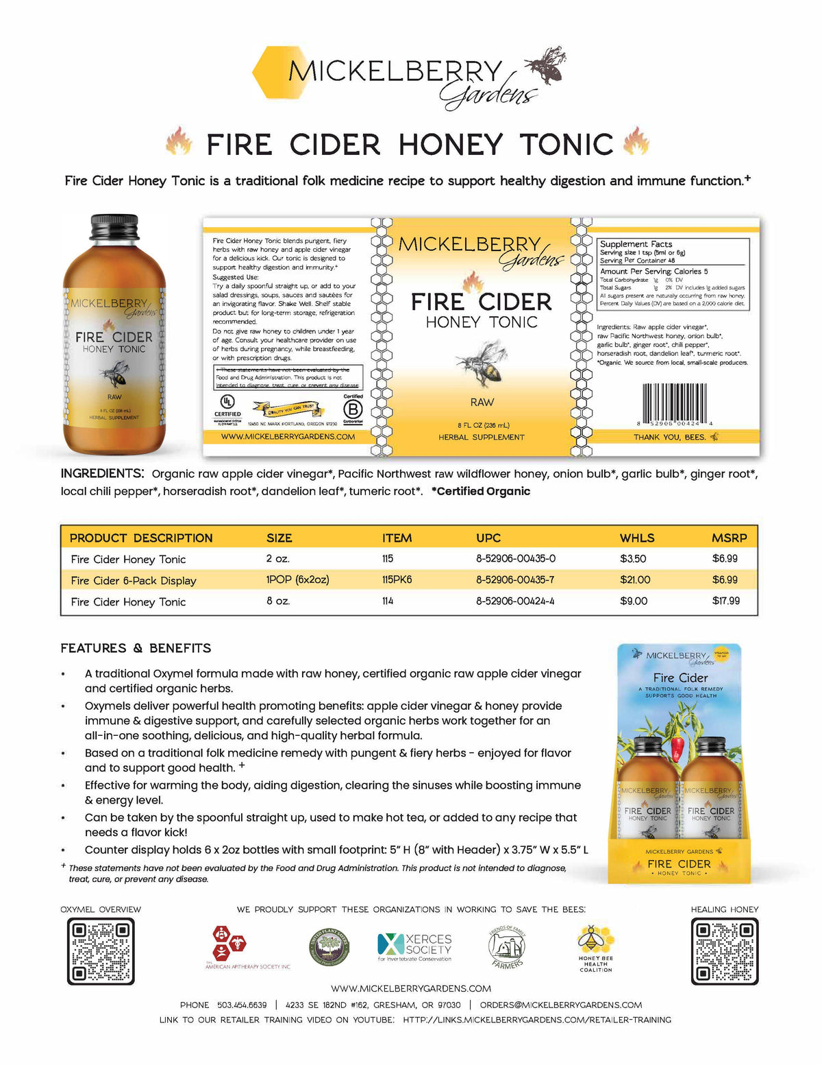 Fire Cider Honey Tonic — Immune Booster by Mickelberry Gardens