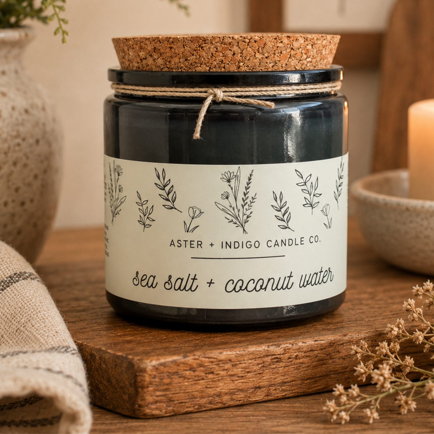 PRE-ORDER Sea Salt + Coconut Water Non-Toxic Candle