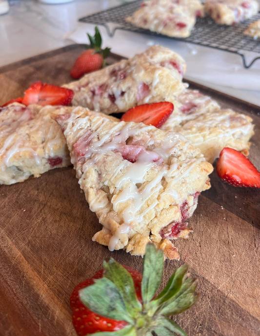 Buttery Strawberry Scones