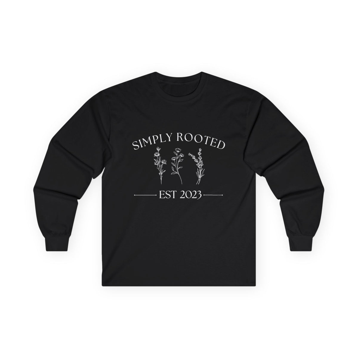 Simply Rooted Long Sleeve Tee - EST 2023 Floral Graphic