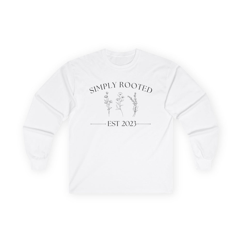Simply Rooted Long Sleeve Tee - EST 2023 Floral Graphic