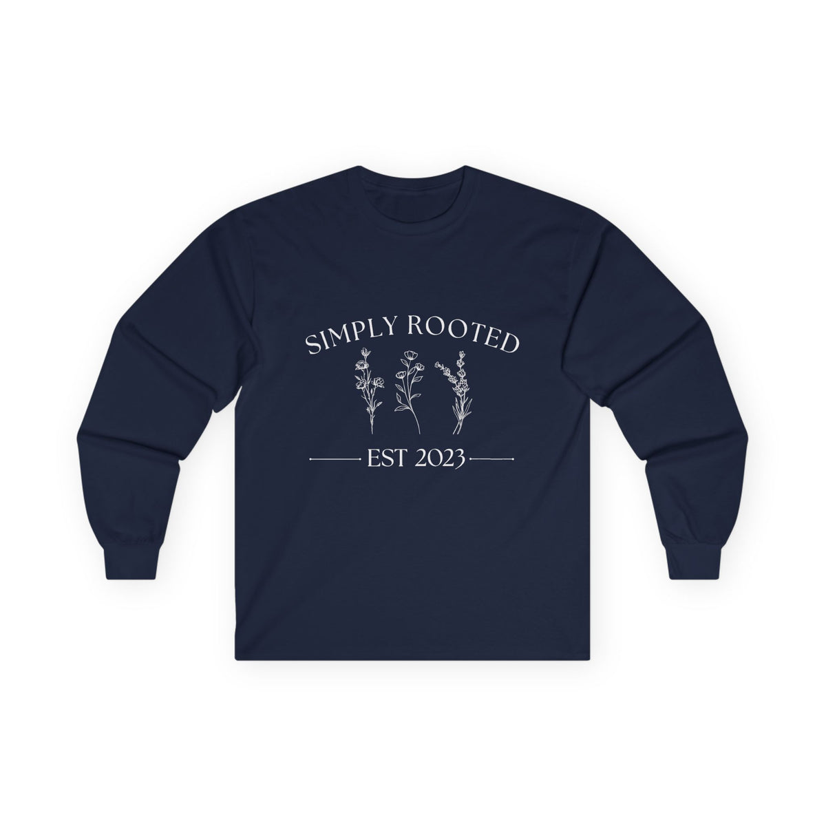 Simply Rooted Long Sleeve Tee - EST 2023 Floral Graphic