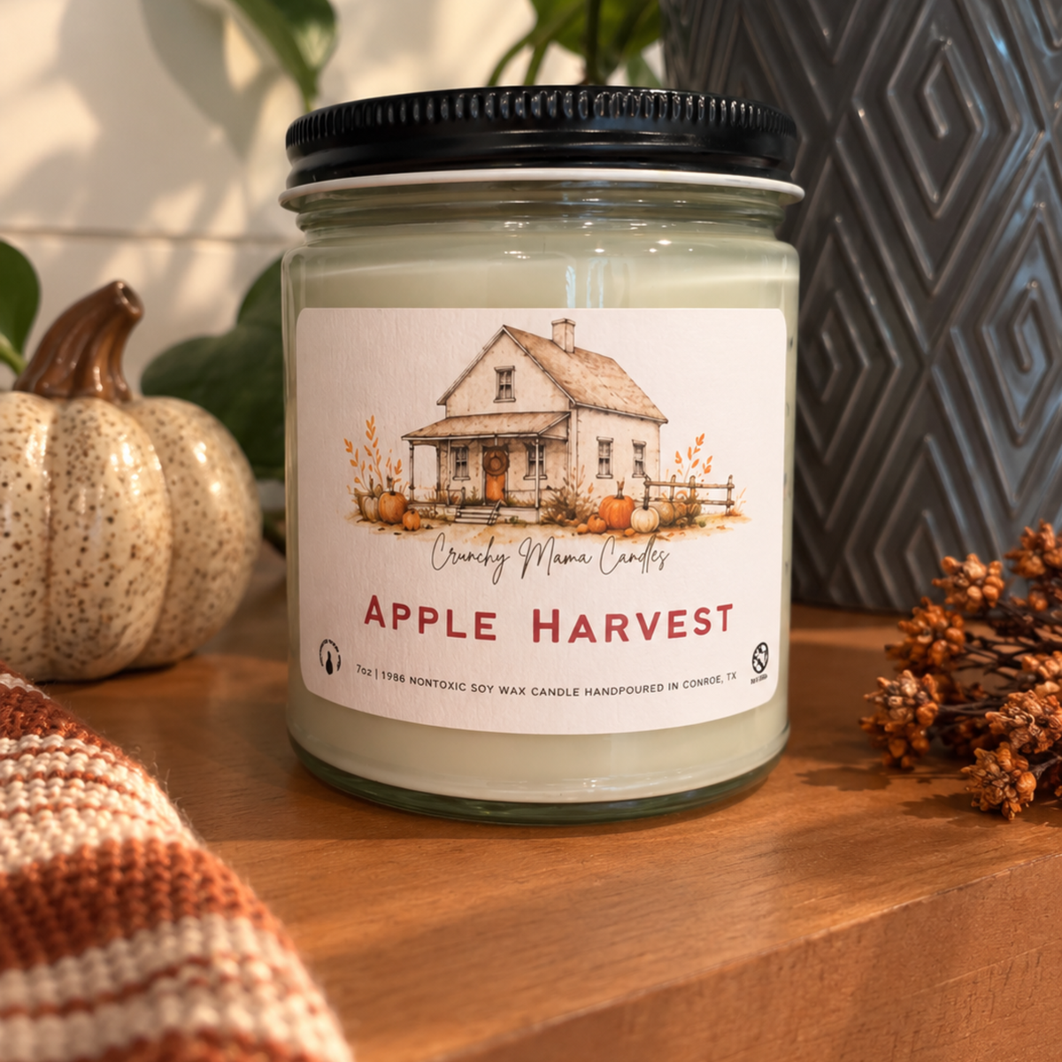 Apple Harvest Non-Toxic Candle by Crunchy Mama Candles
