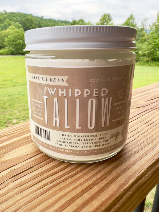 Lady May 16 oz Vanilla Bean Whipped Tallow Lotion