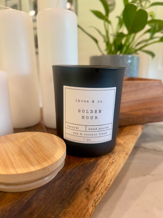 Three and Co Non-toxic Golden Hour Candle