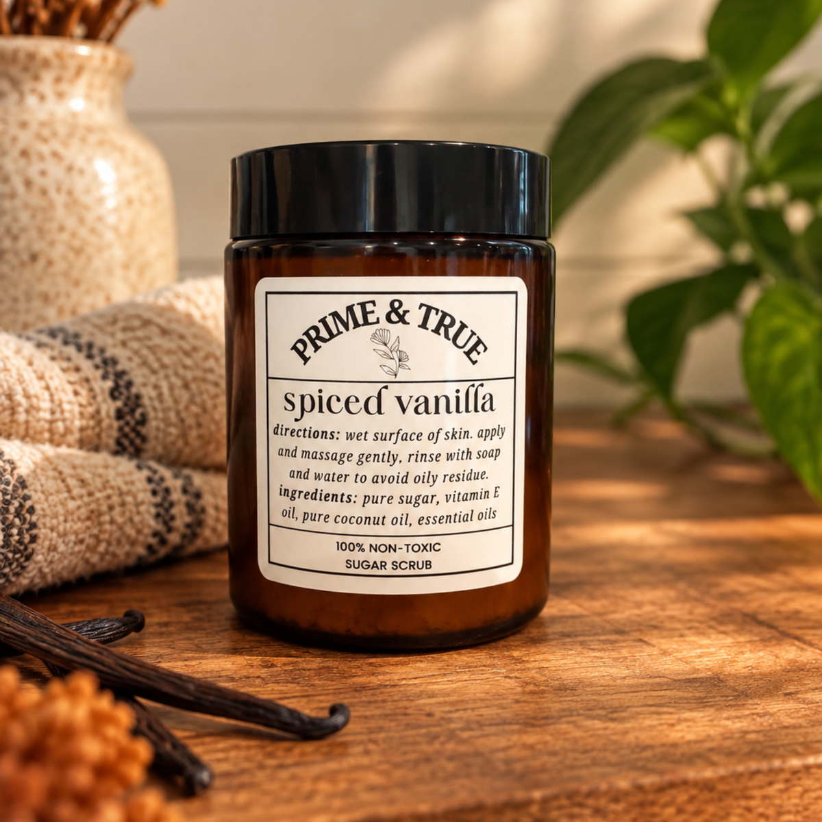 Prime & True Spiced Vanilla Sugar Scrub